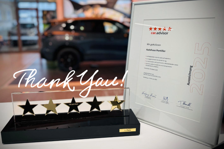 Platz 1 bei CarAdvisor 2024 – der „Gesamtsieger“ in Österreich! 🏆
