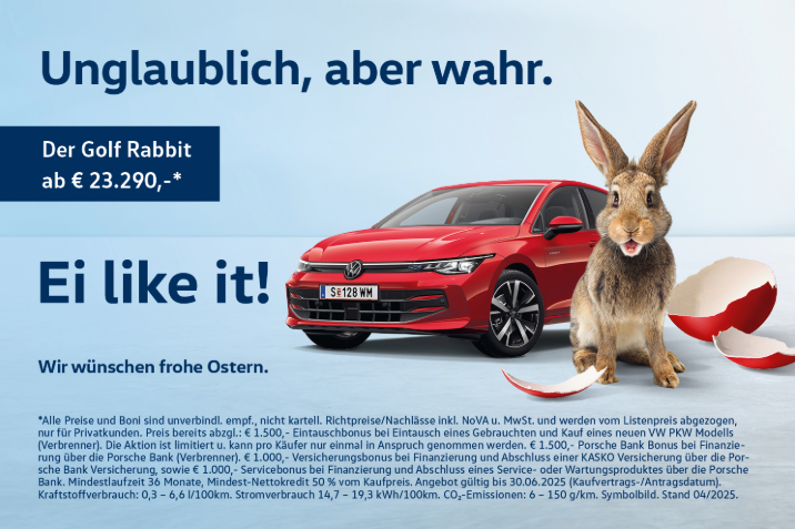Unglaublich, aber wahr. Der Golf Rabbit ab 23.290,-*