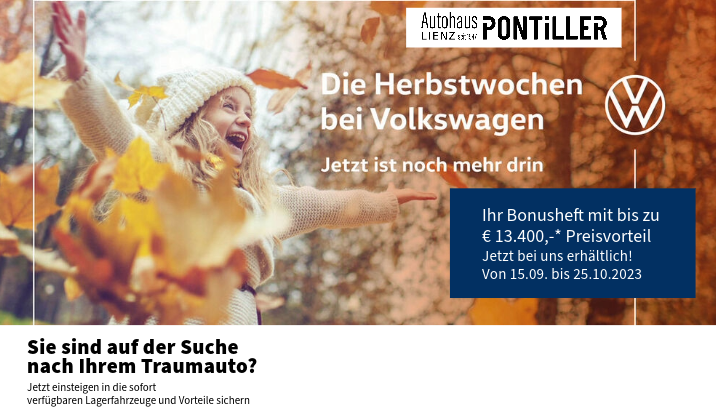 VW Herbstwochen bei Volkswagen von 15.09. - 25.10.2023